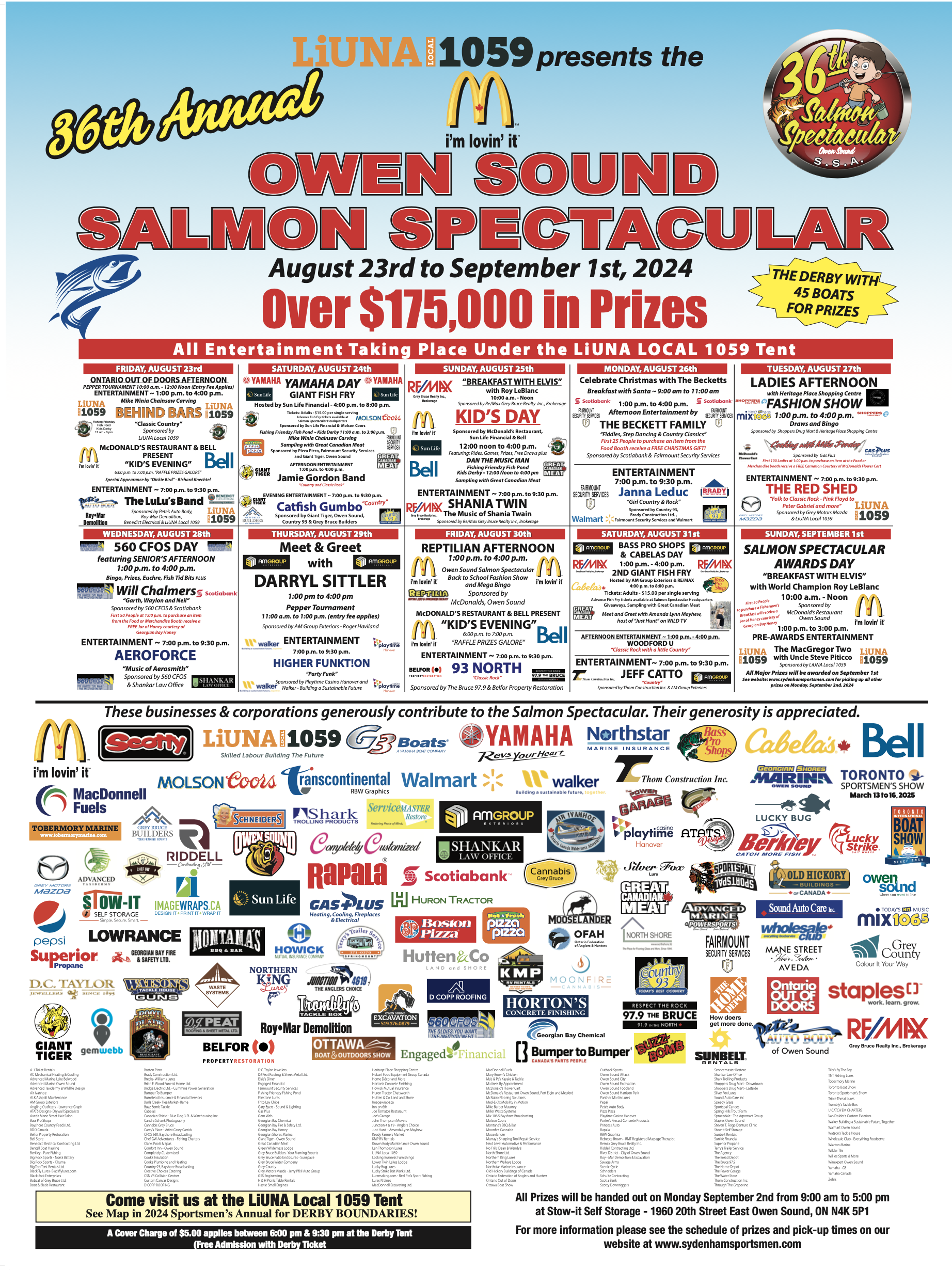 OWEN SOUND MEDIA SPONSORS Fishing Derby 2024