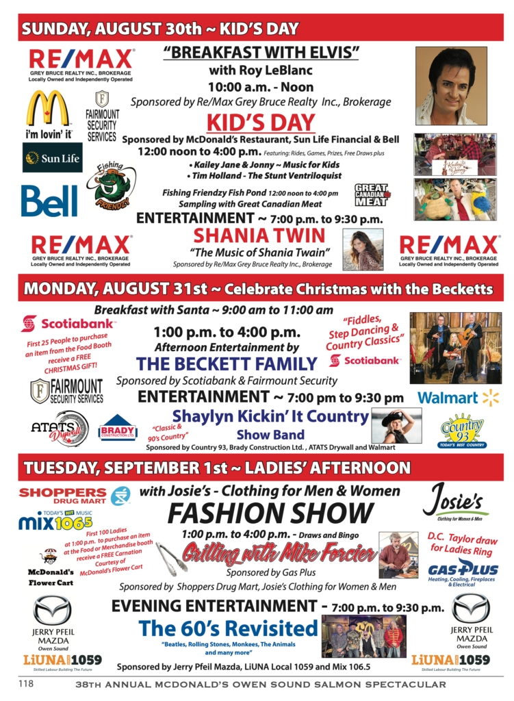 2026 owen sound fishing derby Entertainment Calendar