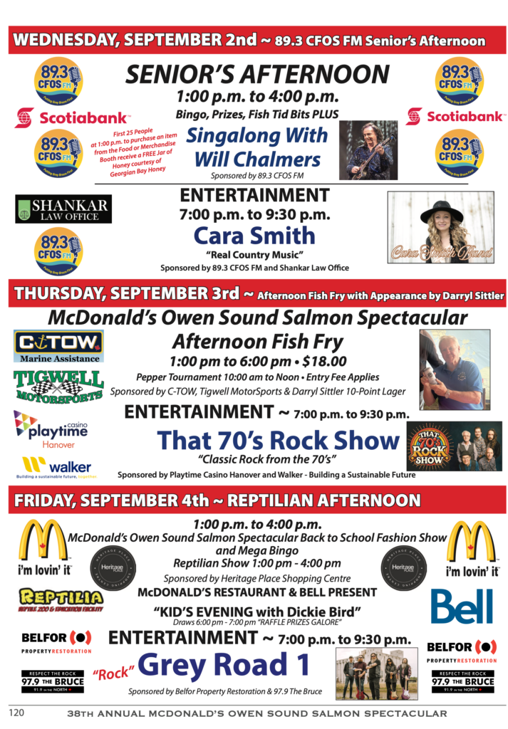 2026 owen sound fishing derby Entertainment Calendar